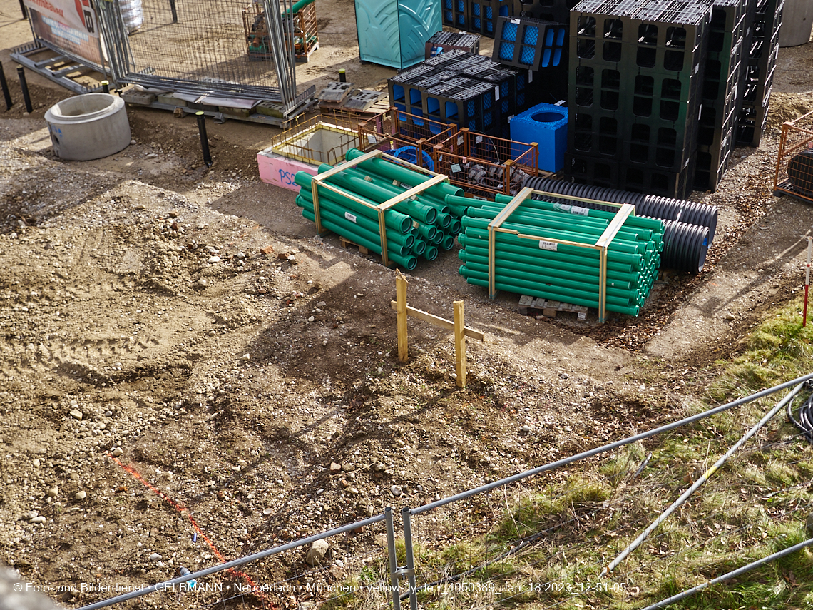18.01.2023 - Baustelle an der Quiddestraße Haus für Kinder in Neuperlach